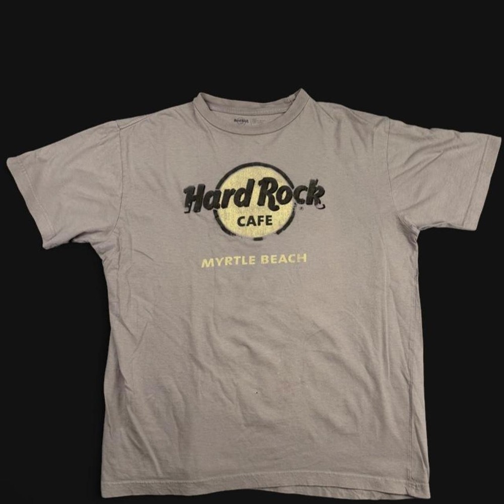 Vintage Hard Rock Cafe Myrtle Beach Distressed Graphic Tee - Size Large